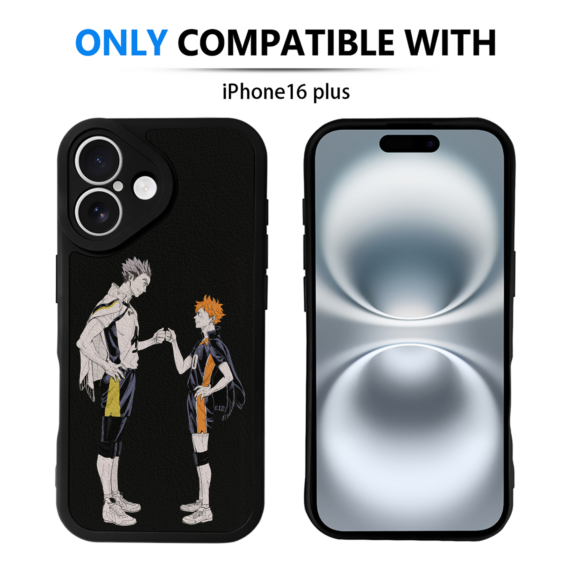 （画像用） ハイキュー!! Haikyu!! 【iPhone 16シリーズ対応】シリコンスマホケース（レザー調） 材質：シリコン